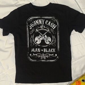 Ash Black Graphic Tee with White Design